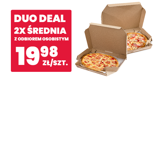 Duo Deal - 2x średnia pizza 19,98 zł/szt